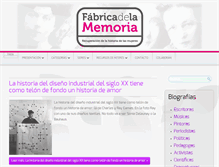 Tablet Screenshot of fabricadelamemoria.com